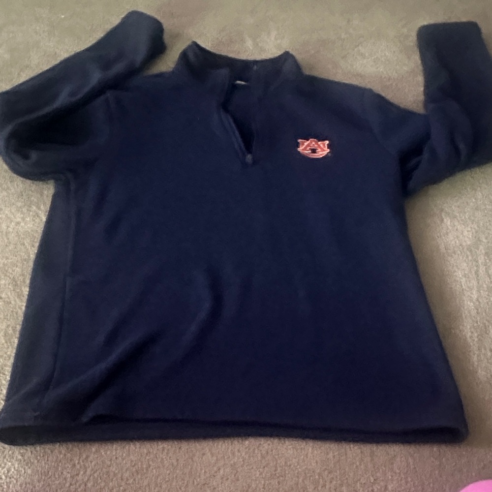 Men's AUBURN Navy Blue Zip-Up Sweater